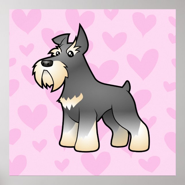 Affiches Schnauzer Love (Devant)