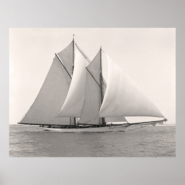 Affiches Schooner Yacht Merlin (Devant)