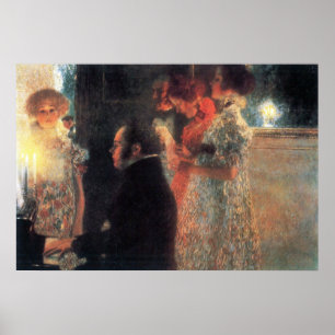 Affiches Schubert au piano de Gustav Klimt