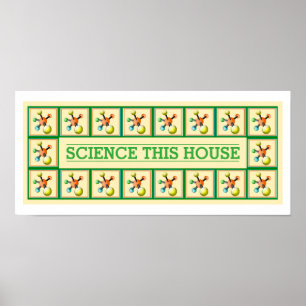 Affiches Science Bénir cette maison Drôle Inspiration Décor
