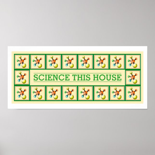Affiches Science Bénir cette maison Drôle Inspiration Décor (Devant)