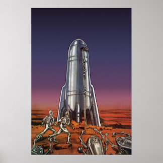 Affiches Science-fiction vintage, les astronautes Beetle Al
