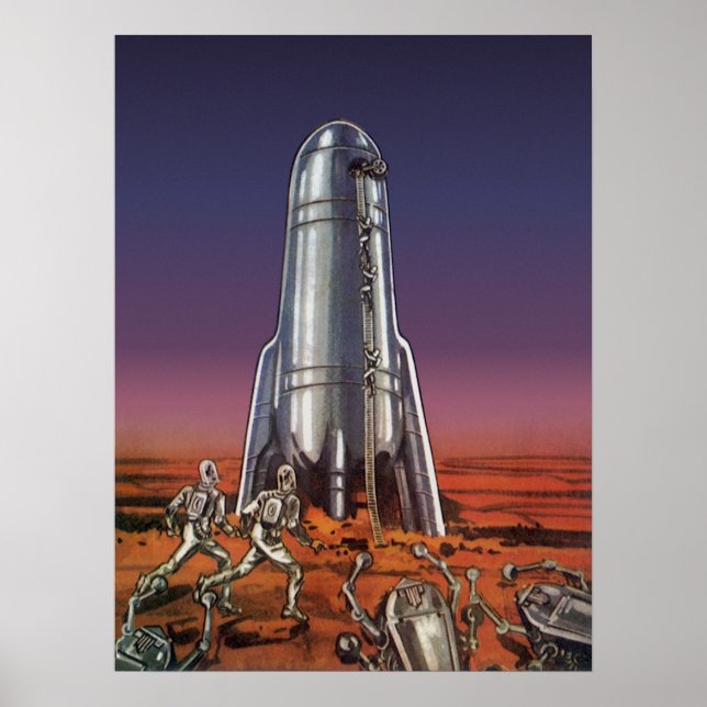 Affiches Science-fiction vintage, les astronautes Beetle Al (Devant)