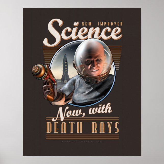 Affiches SCIENCE : Maintenant, avec les rayons de la mort!  (Devant)