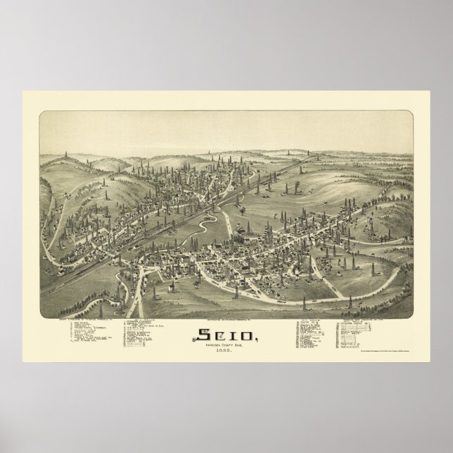 Affiches Scio, OH Carte panoramique - 1899a (Devant)