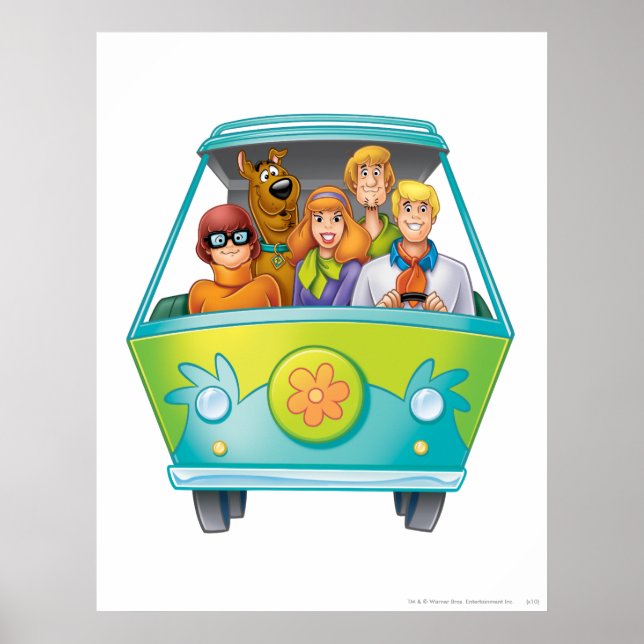 Affiches Scooby-Doo & Gang Mystery Machine Airbrush (Devant)