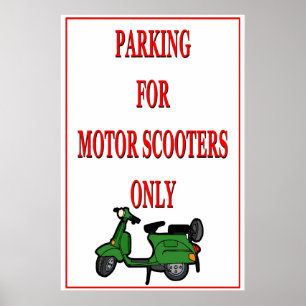 Affiches Scooter à moteur PArking