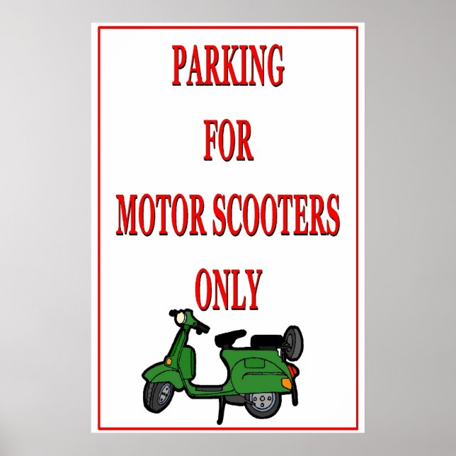 Affiches Scooter à moteur PArking (Devant)