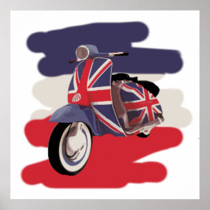 Affiches Scooter de Britannique d'Union Jack