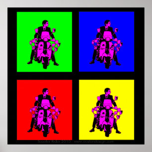 Affiches Scooter Rider 2010 Coloured Pop Art
