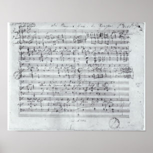 Affiches Score manuscrit pour le 'DES trouvé Sangers Habe