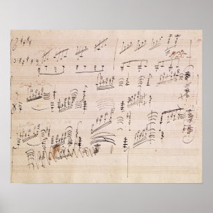 Affiches Score sheet of 'Moonlight Sonata'