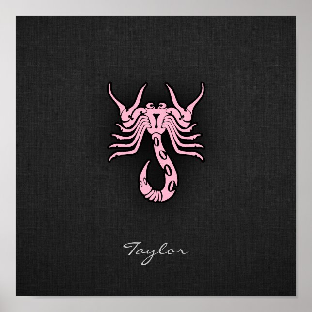Affiches Scorpion rose clair (Devant)