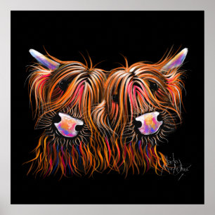 Affiches SCoTiSH HigHLaND CoW ' THe LoVeLieS ' par SHiRLeY