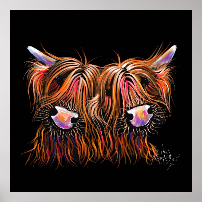 Affiches SCoTiSH HigHLaND CoW ' THe LoVeLieS ' par SHiRLeY (Devant)