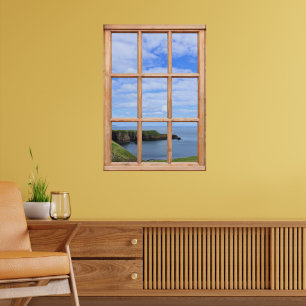 Affiches Scotland Coast, Sky et Ocean Vue depuis une fenêtr