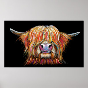 Affiches SCoTTiSH HigHLaND CoW ' CHaRMeR ' par SHiRLeY Mac