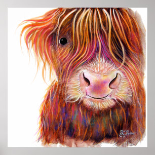Affiches SCoTTiSH HigHLaND CoW ' THe KiD 2 ' par SHiRLeY Ma