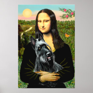 Affiches Scottish Terrier 3 - Mona Lisa
