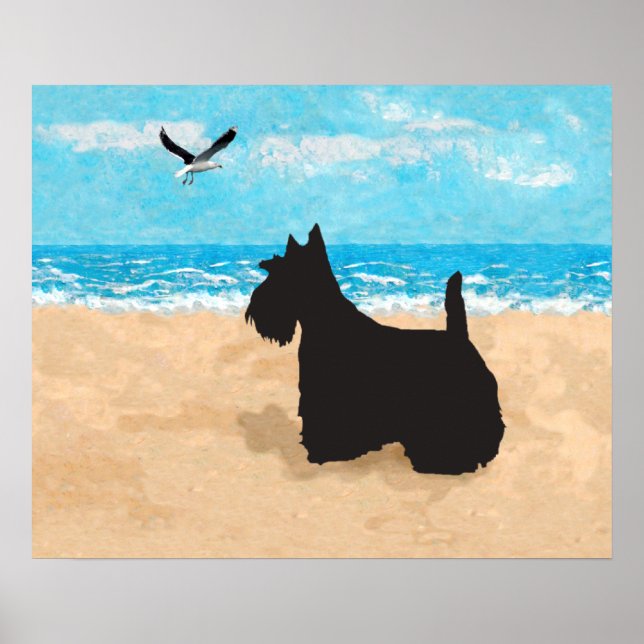 Affiches Scottish Terrier et Seagull (Devant)
