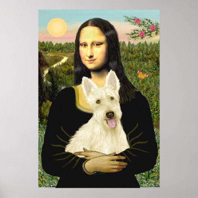 Affiches Scottish Terrier (W5) - MonaLisa (Devant)