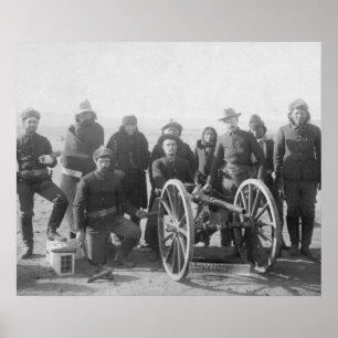 Affiches Scouts de Lakota et soldats blancs posés derrière