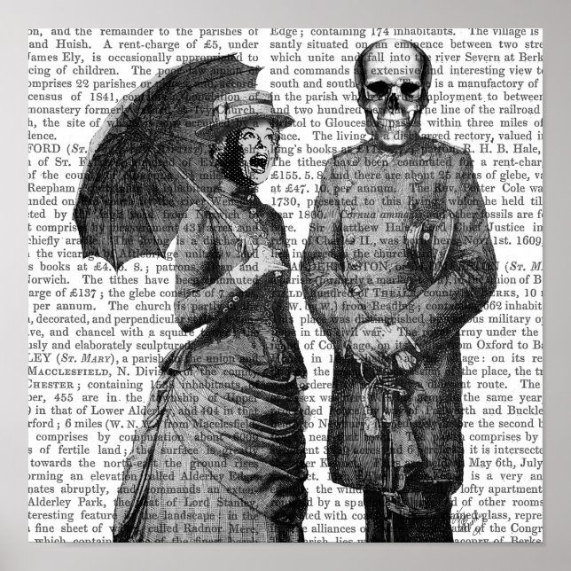 Affiches Screaming Woman and Skull (Devant)