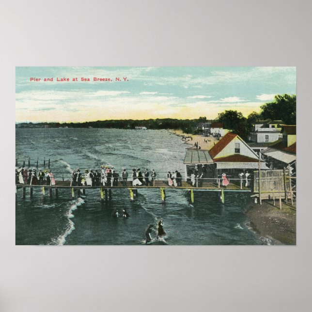 Affiches Sea Breeze Pier et Lake Scene (Devant)