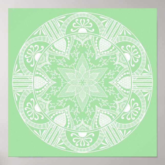 Affiches Seafoam Mandala (Devant)