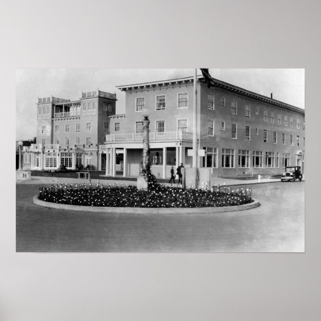 Affiches Seaside, Oregon View of Hotel Seaside Photograph (Devant)