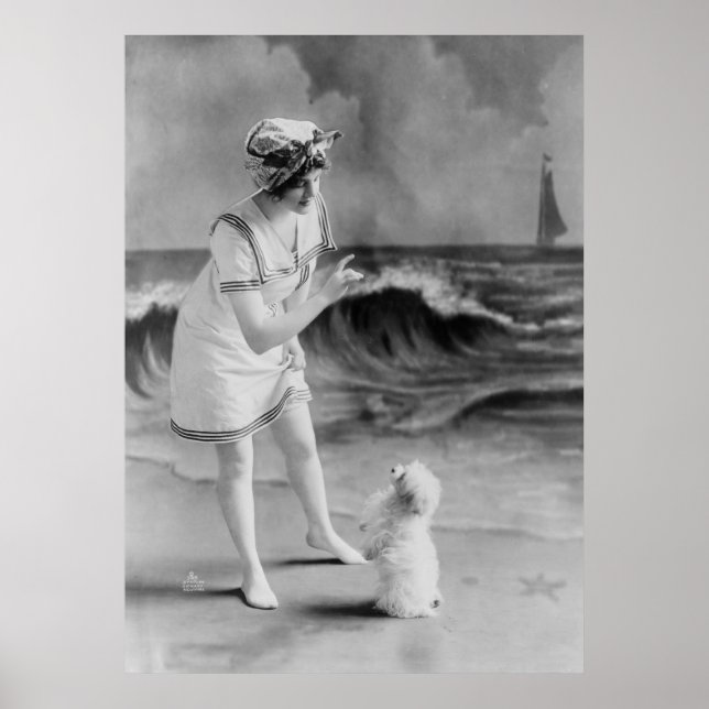 Affiches Seaside Pet Tricks, années 1910 (Devant)