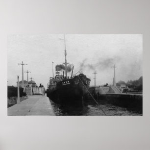 Affiches Seattle, écluses de WABallard Canal de navire Phot