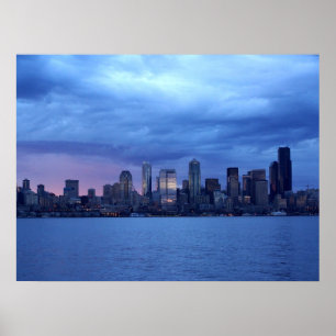 Affiches Seattle sous des nuages