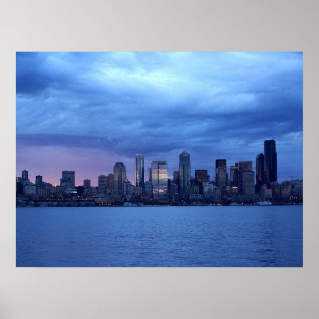 Affiches Seattle Sous Les Nuages (Devant)