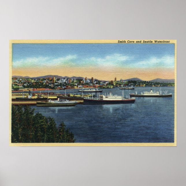 Affiches Seattle, Washington - Vue de Smith (Devant)