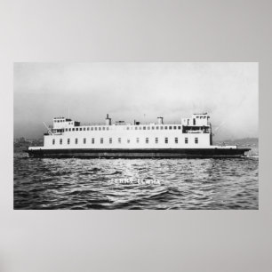 Affiches Seattle, WashingtonView du ferry d'Elwha