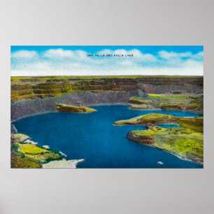 Affiches Séchez les automnes et tombez lac, barrage grand