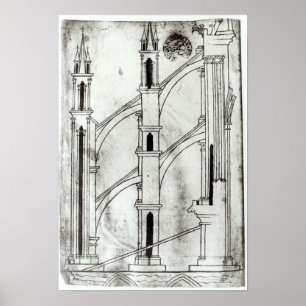 Affiches Section du mur et de la voûte