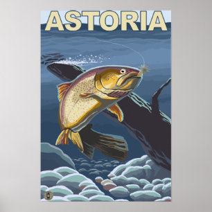 Affiches Section transversale de l'Astoria, OregonCutthroat