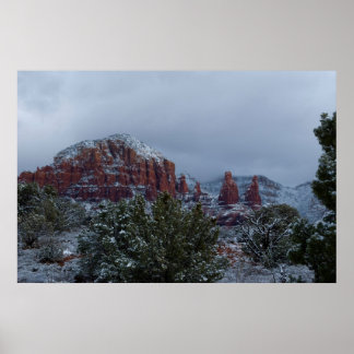 Affiches Sedona Arizona avec neige 2789