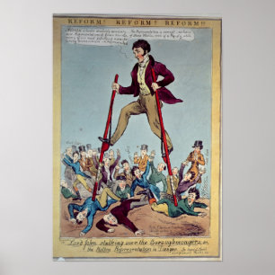 Affiches Seigneur John Stalking au-dessus du Boroughmongers