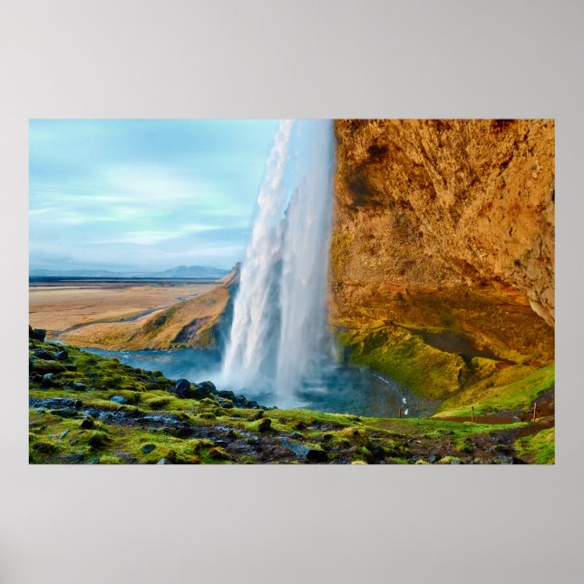 Affiches Seljalandsfoss Waterfall in Iceland (Devant)