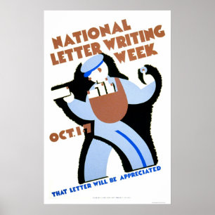 Affiches Semaine d'écriture de lettre WPA 1940