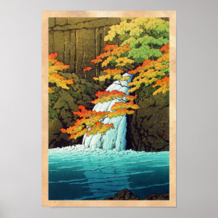 Affiches Senju Waterfall, Akame Hasui Kawase shin hanga art