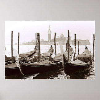 Affiches Sepia Gondolas