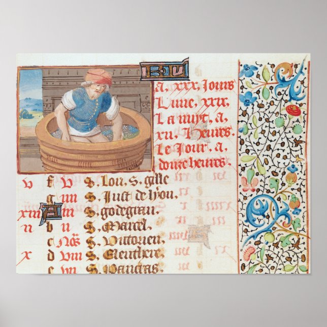 Affiches Septembre : Trampling Grapes (Devant)