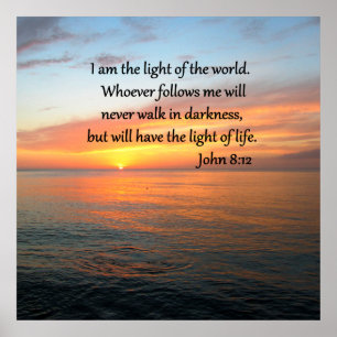 AFFICHES SERENE JOHN 8:12 LEVER L'OCÉAN