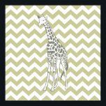 Affiches Serengeti Safari Chevron avec Pop Art Giraffe<br><div class="desc">Mod Chevron motif dans la palette de couleurs Safari Moods d'Emporio Moffa,  avec la girafe pop art sur un côté.</div>