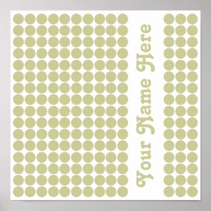 Affiches Serengeti Safari Dot avec nom