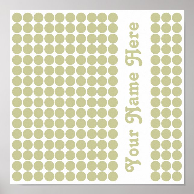 Affiches Serengeti Safari Dot avec nom (Devant)